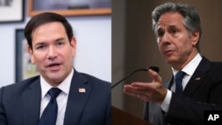 El senador Marco Rubio y el Secretario de Estado Antony Blinken. (Collage/AP Fotos)