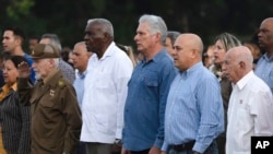 Dirigentes del Gobierno cubano, encabezado por Miguel Díaz-Canel