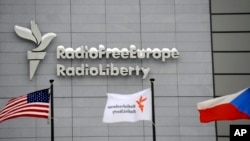 Sede de Radio Europa Libre/Radio Libertad en Praga, República Checa.